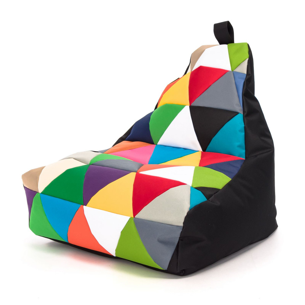 Pouf poltrona sacco seduta keiko s patchwork poliestere