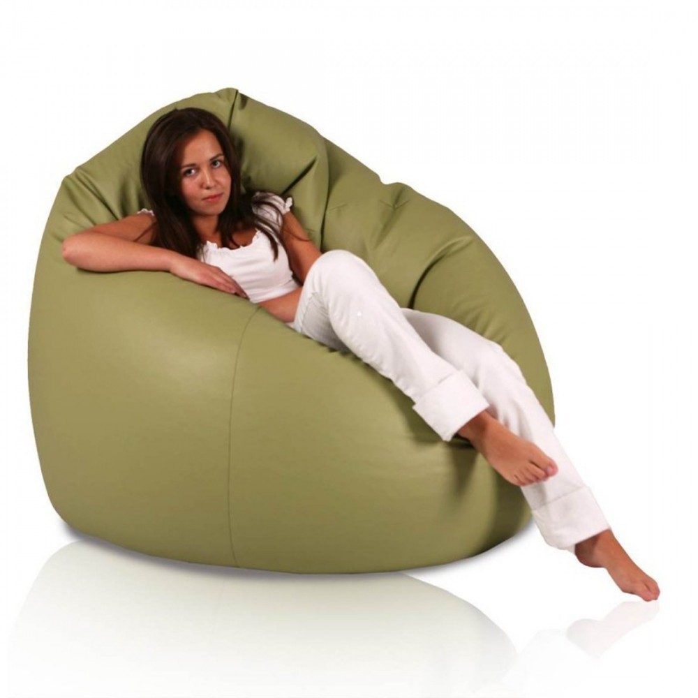 COVER POLTRONA POUF SACCO XXL MIGLIOR PREZZO WEB CONSEGNA GRATUITA Ecopelle  Bianco E1 