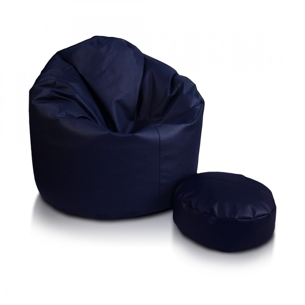 Cover Pouf Poltrona a Sacco Star in Ecopelle Ecopelle Celeste E19 