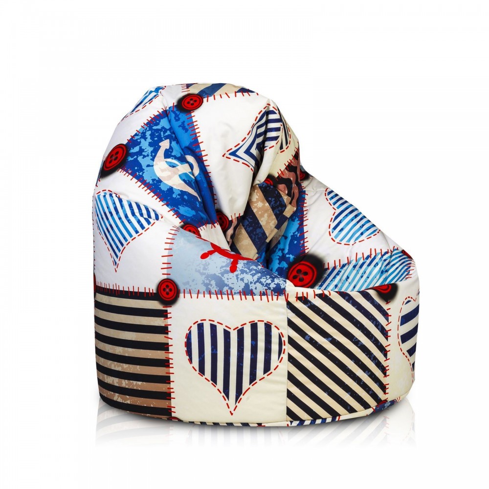 Pouf poltrona grande sacco xxl design. Pouf moderno folk morbido